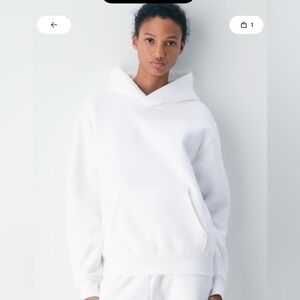 Aritzia White Women's Hoodie Sweater